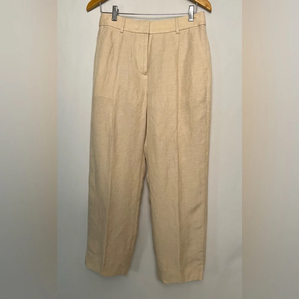 NEW / J.Crew Pleated linen-cupro blend trouser / B003 - Picture 2 of 3